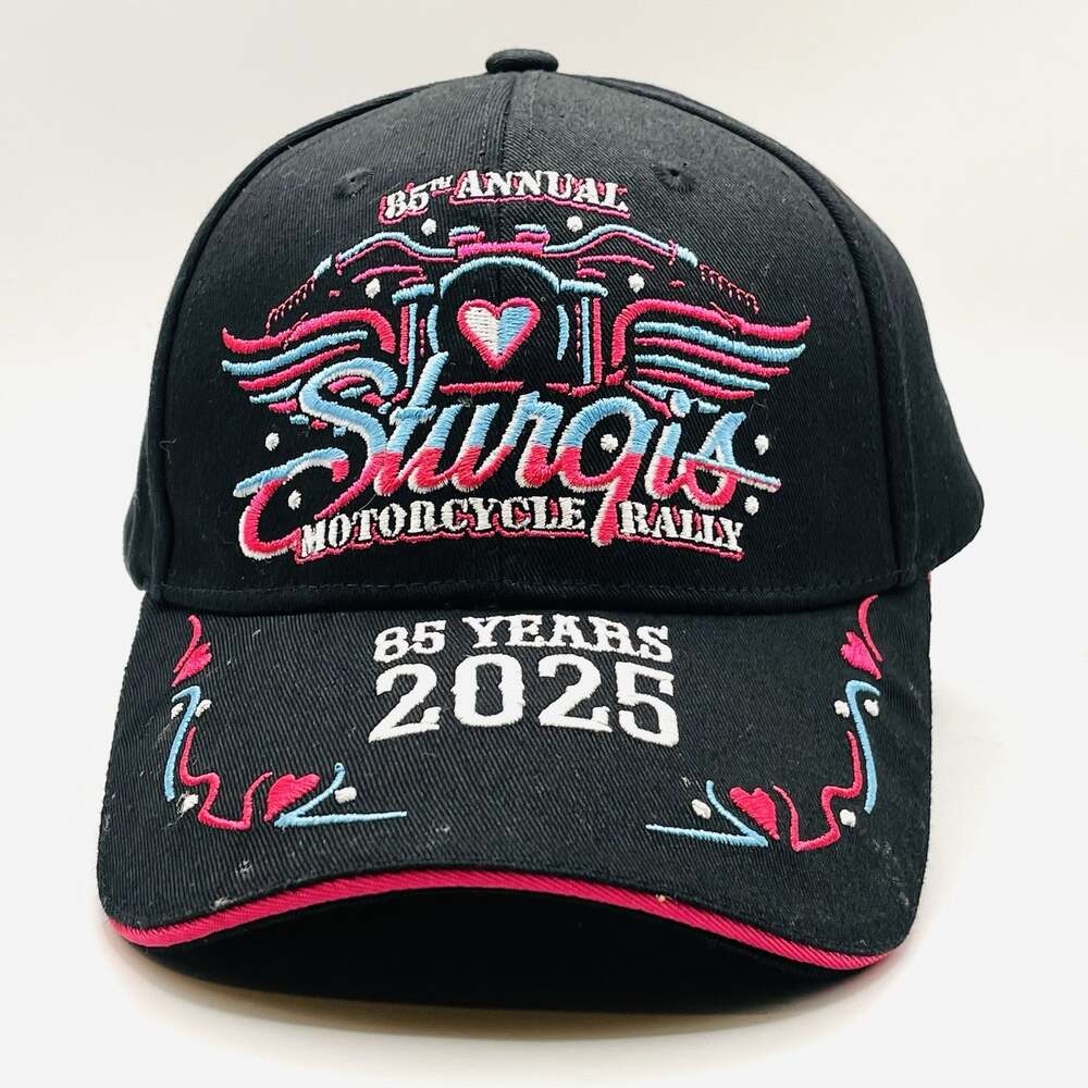 Sturgis 2025 Hat 85th Motorcycle Rally Cap Motorcycle Wings Design Adjustable